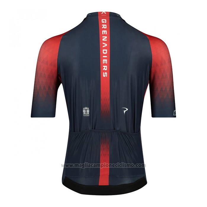 2022 Abbigliamento Ciclismo Ineos Grenadiers Rosso Blu Manica Corta e Salopette